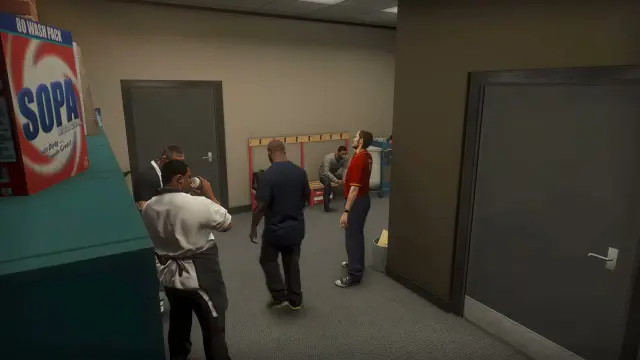 Staff locker room in the back of house of the FiveM Burgershot interior