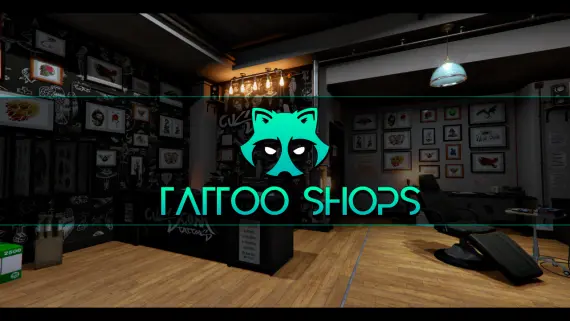 Gabz Tattoo Shops MLO — Six Tattoo Parlors for FiveM