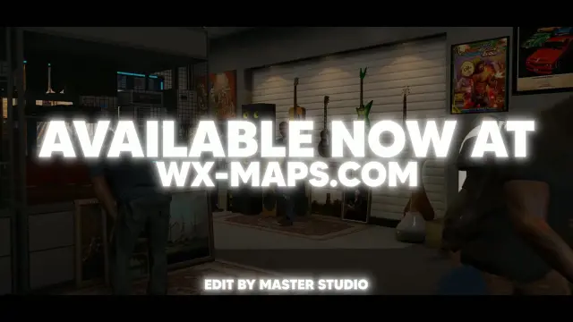 FiveM pawn shop MLO by WXMAPS — trailer outro over the packed sales floor