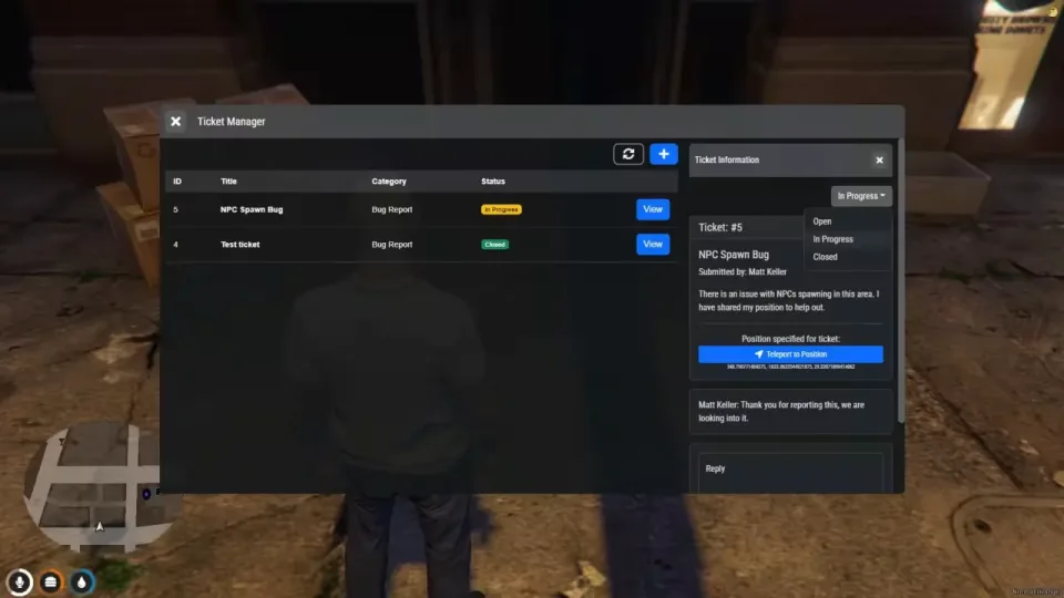 FREE In-game Ticket Manager