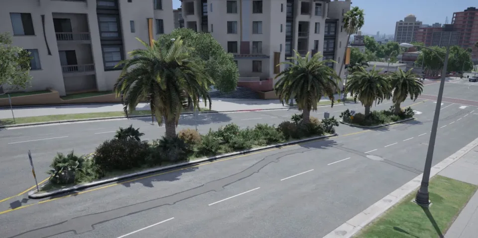 Road Vegetation around Map